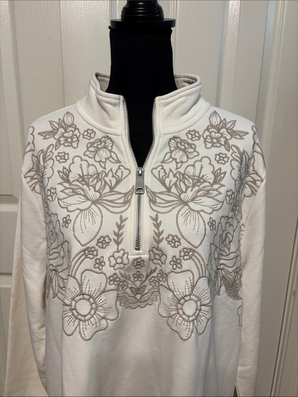 Soft Surroundings Rochelle French Terry Plus Quarter Zip - Picture 2 of 9